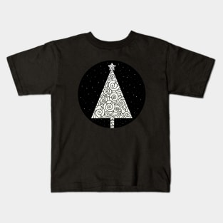 Christmas doodle tree Kids T-Shirt